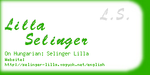 lilla selinger business card